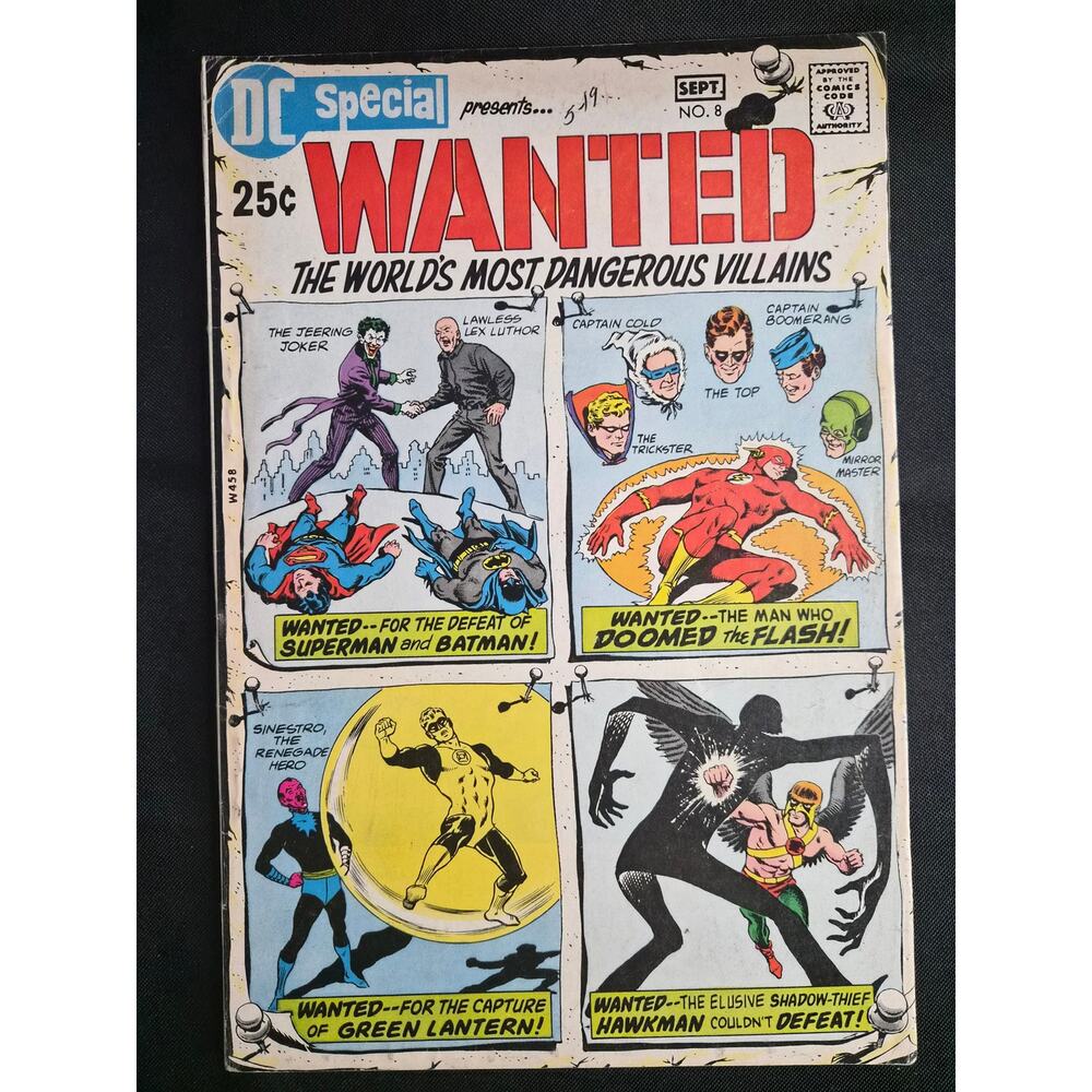 DC Special #8 Wanted: World’s Most Dangerous Villains 1970 Joker Lex Luthor